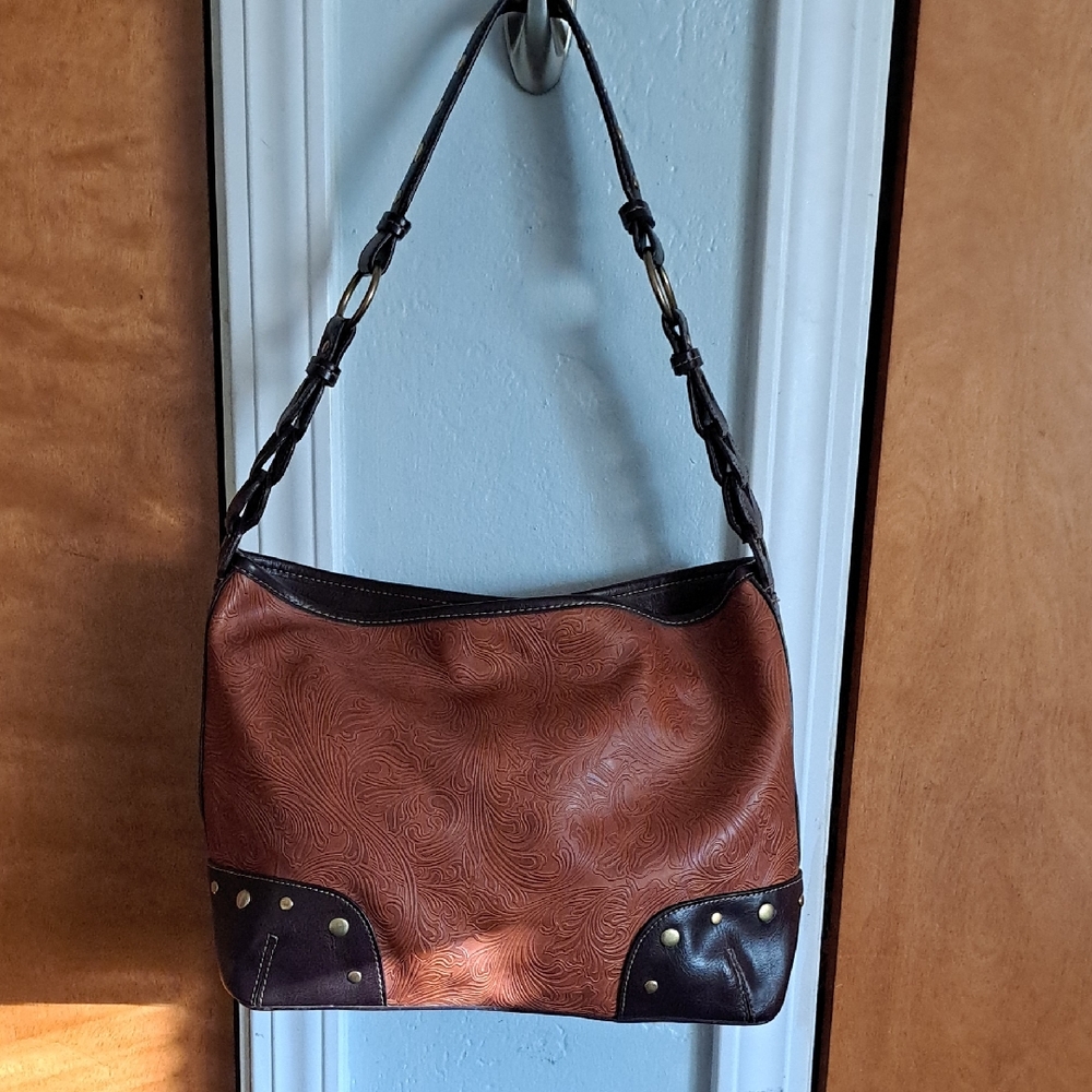 Brown and Black Relic Shoulder Bag